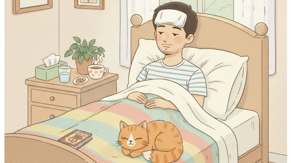 Ilustrasi Orang Sakit. (Ftnews Copilot)